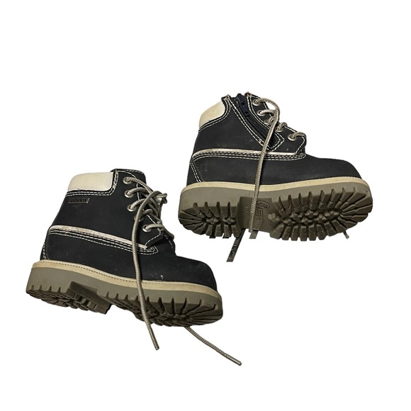 Smart fit.Children’s waterproof ankle up lace navy color boots size 5.5 - Picture 6 of 8